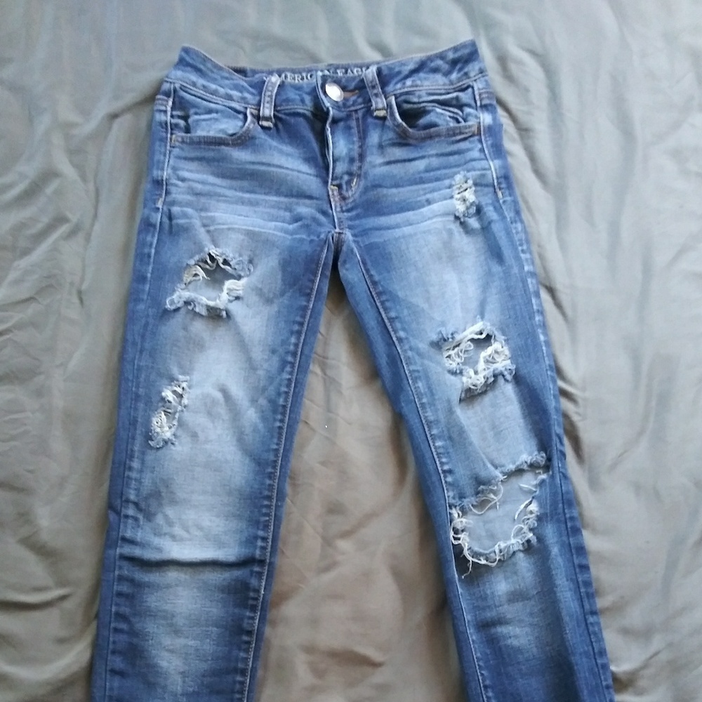 AE Destroyed Skinny Jeans